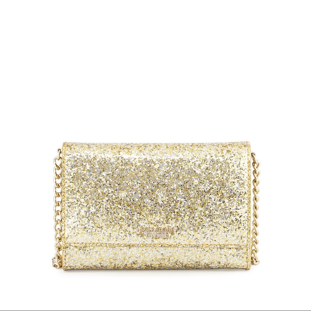 Kate Spade Gold Glitterbug Crossbody